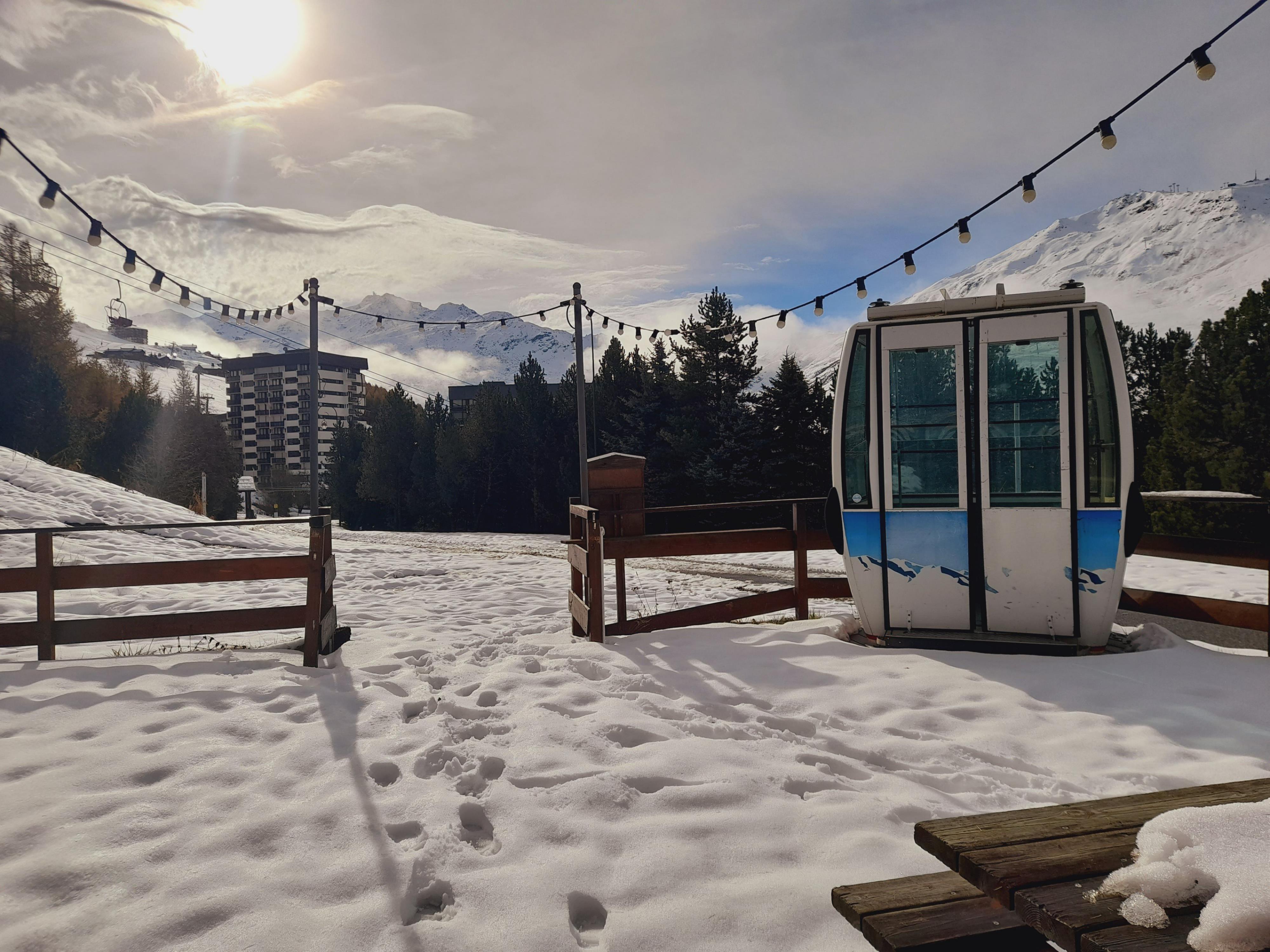 neige, menuires, ski, station